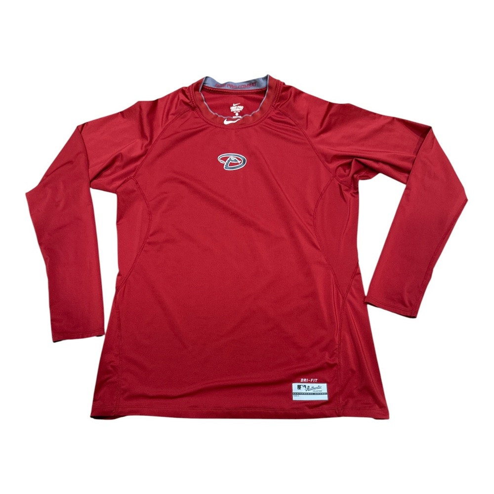 Nike Pro Combat Arizona Diamondbacks MLB Dri-FIT Long Sleeve Shirt Mens L Red